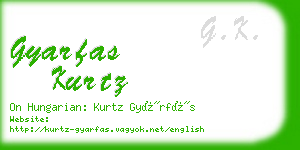 gyarfas kurtz business card